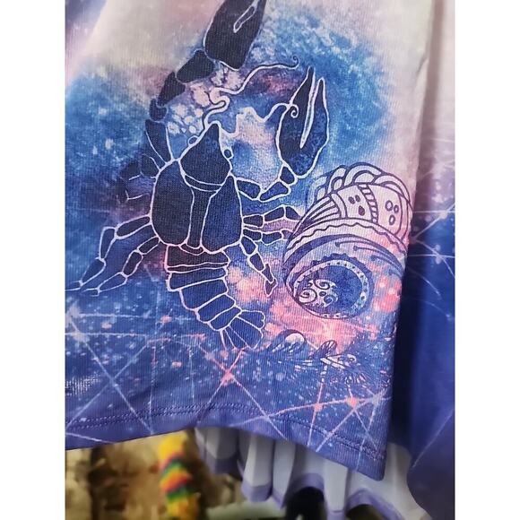 One World Shirt Womens Large Multicolor Scorpio Energetic Long Sleeve Nwt A126 - Picture 3 of 8